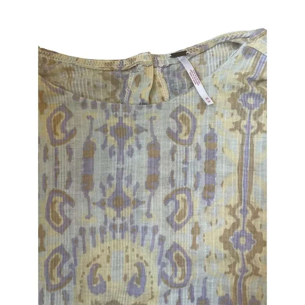 Free People This Is It‎ Tunic Parchment Combo XS Boho